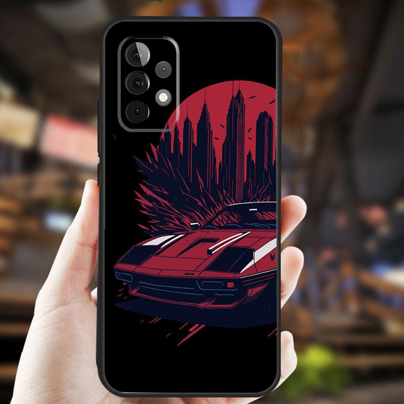 Japan JDM Sport Car Case For Samsung Galaxy A32 A56 A16 A15 A22 A52 A54 A14 A26 A36 A55 A35 A05 A06 A53 A33 A13