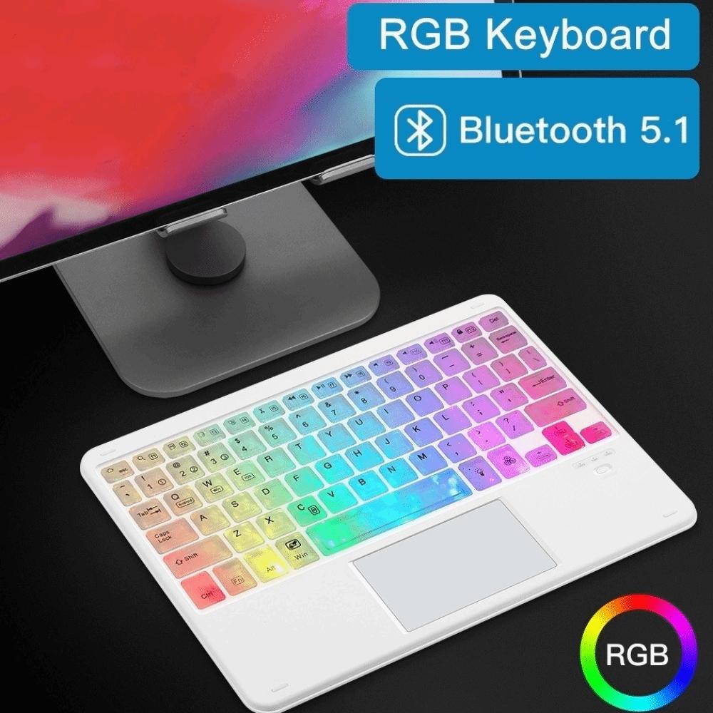 Colorful Luminous Bluetooth Keyboard Backlit Portable Keyboard Wireless Keyboard  Notebook