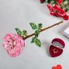 Valentine's Day Crystal Rose Flower Wedding Mother's Day Anniversary Home Art Craft Ornament for Mom Women Friends Husband Dad