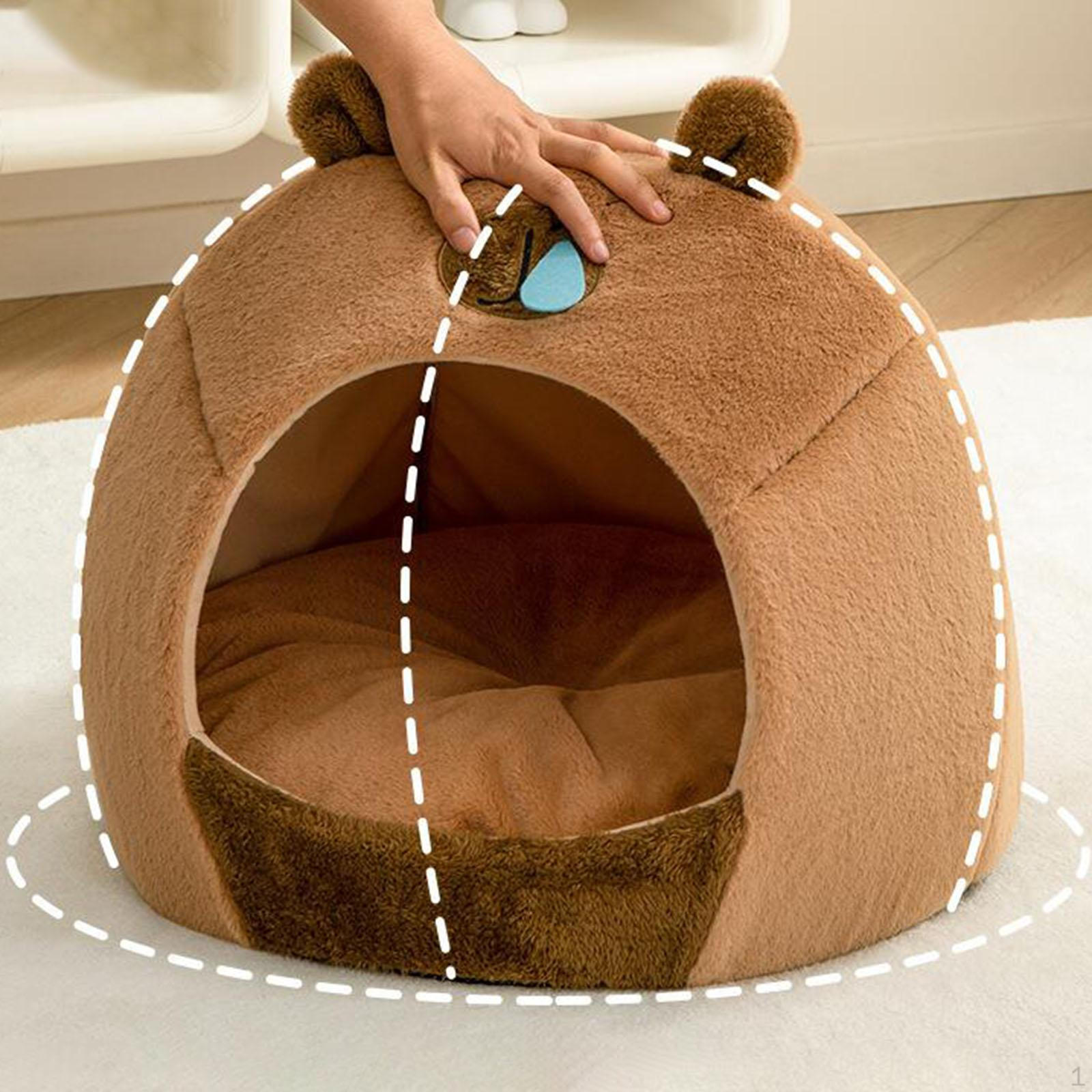 

Закрытое гнездо для кошек, домик для собак в форме капибалы со съемным основанием