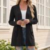 Cardigan da Donna a Maniche Lunghe Aperto Davanti Maglione Leggero a Maglia Tasche Capospalla Casual Top da Sovrapporre