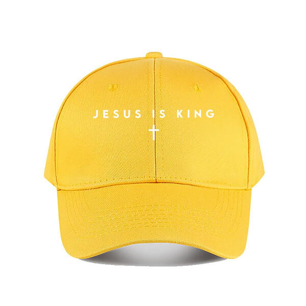 Jesus Is King Cross Christian Baseball Cap Fashion Unisex Sunhat Womens Outdoor Sports