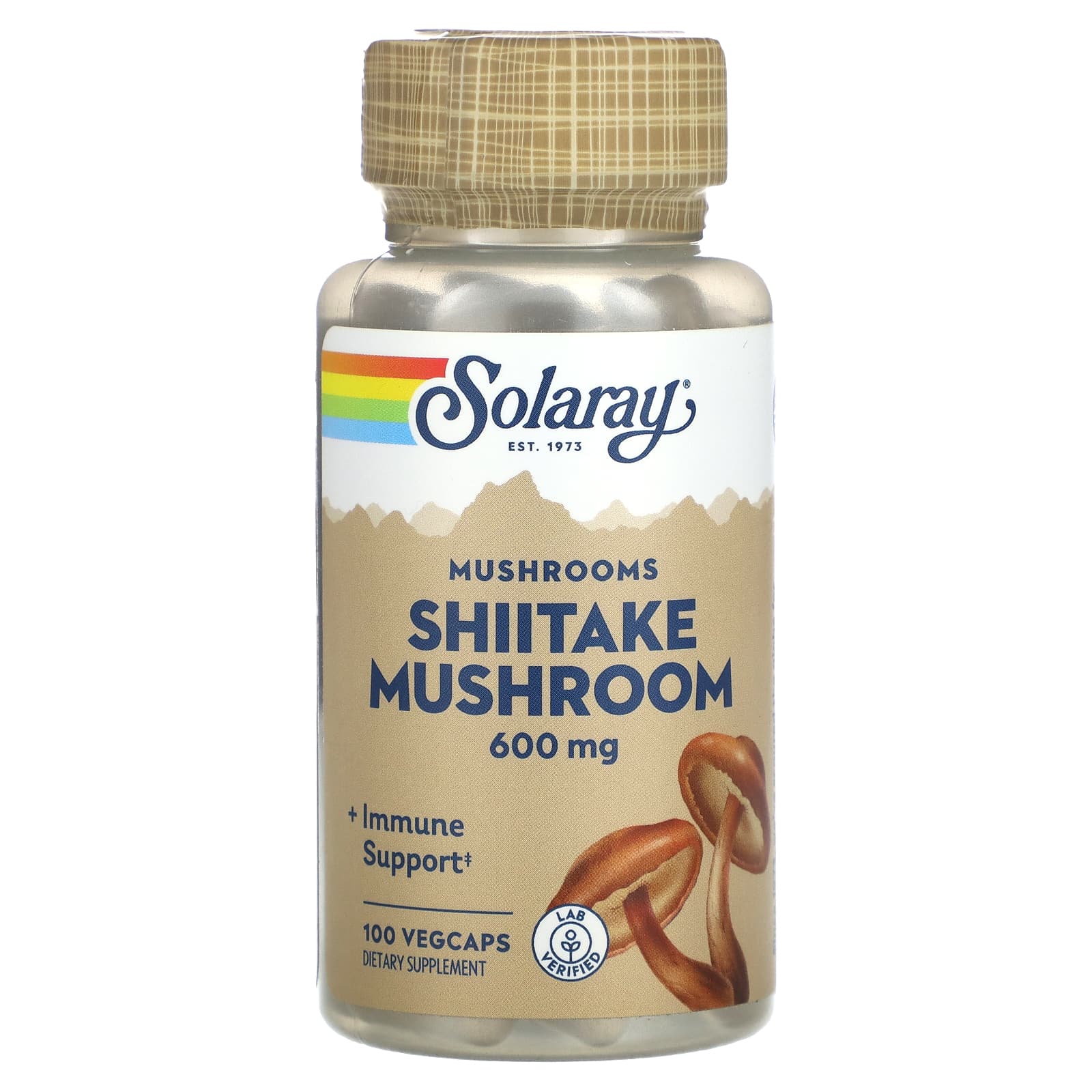 

Mushrooms, Shiitake, 600Mg, 100 Veggie Capsules