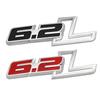 3D Car Stickers Emblem 6.2L Logo Badge Decals for F150 6.2L Hummer H2 Chevrolet C7 Camaro 6.2 L Mercedes Dodge Challenger