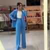 2024 Fall European & American Women's Solid Color Lapel Slim-Fit Suit: Commuting Temperament Two-Piece Set