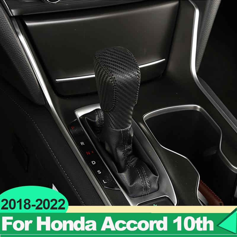 For Honda Accord X 10th 2018     Hybrid Leather Car Gear Shift Knob Cover Non-Slip Grip Handle Protective Case