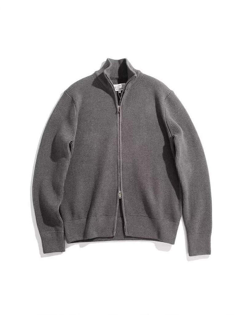 Ma Jia Four Corners: Men's High-Weight Warm Double Zipper Cardigan Sweater Jacket