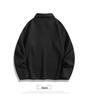Herren Retro Strukturierte Polo Kragen Strick Kapuzenpullover - Lässiger Uni Farbe Pullover Stil