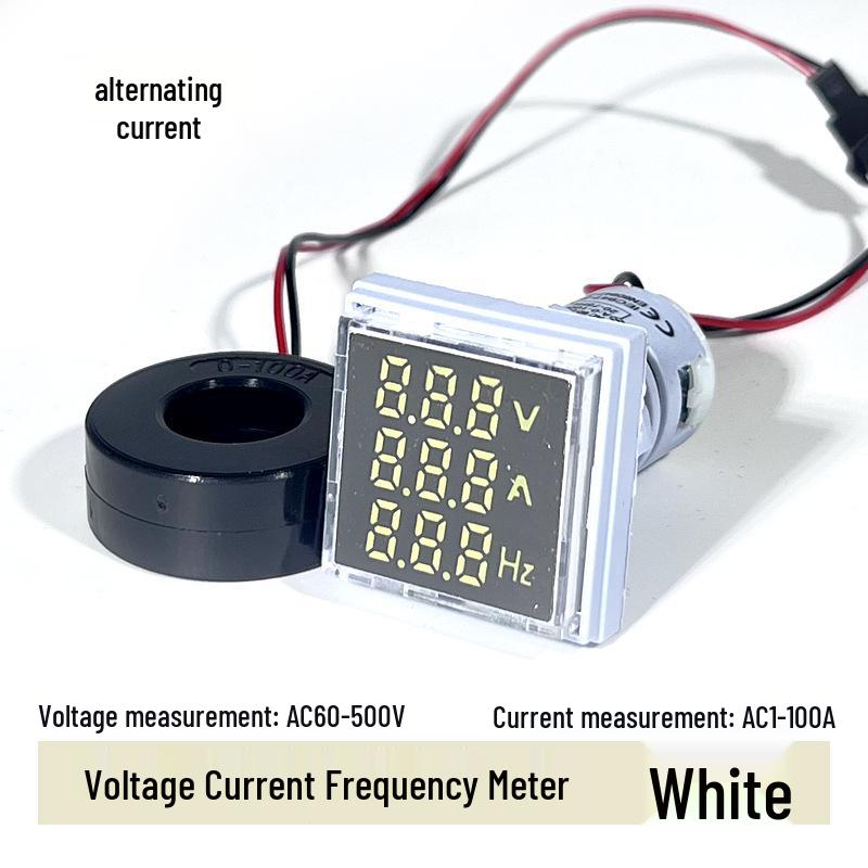 

Лічильник змінного струму, напруги, герц, світлодіодний, AD16-22VAH білий