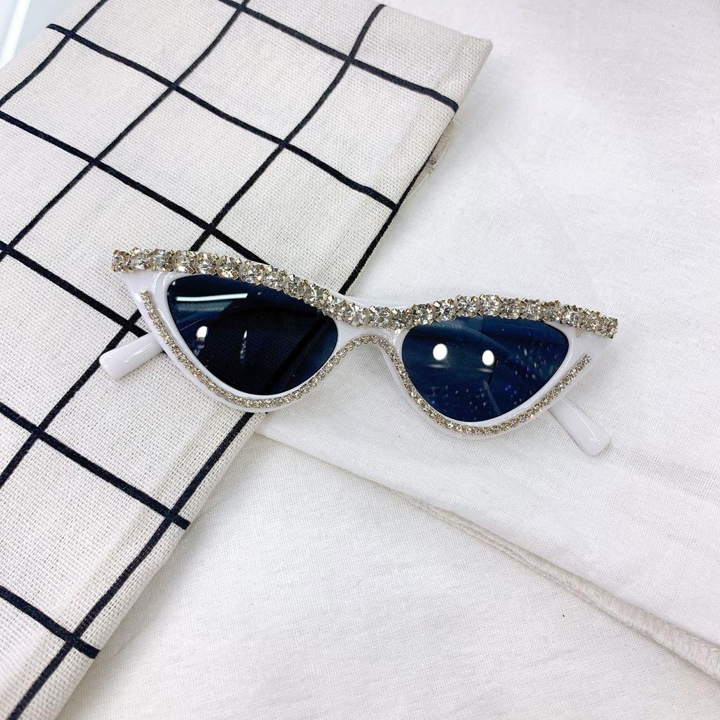 Internet Fashion Children'S Sunglasses Triangle Personality Sticky Diamond Children'S Fried Street Glasses Travel Photo Sunglasses