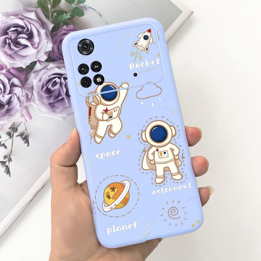 For Cover Xiaomi Poco M4 Pro 5G Phone Case Cute Astronaut Silicone Soft TPU Shockproof Funda For Xiaomi Poco M4 Pro PocoM4 Cases