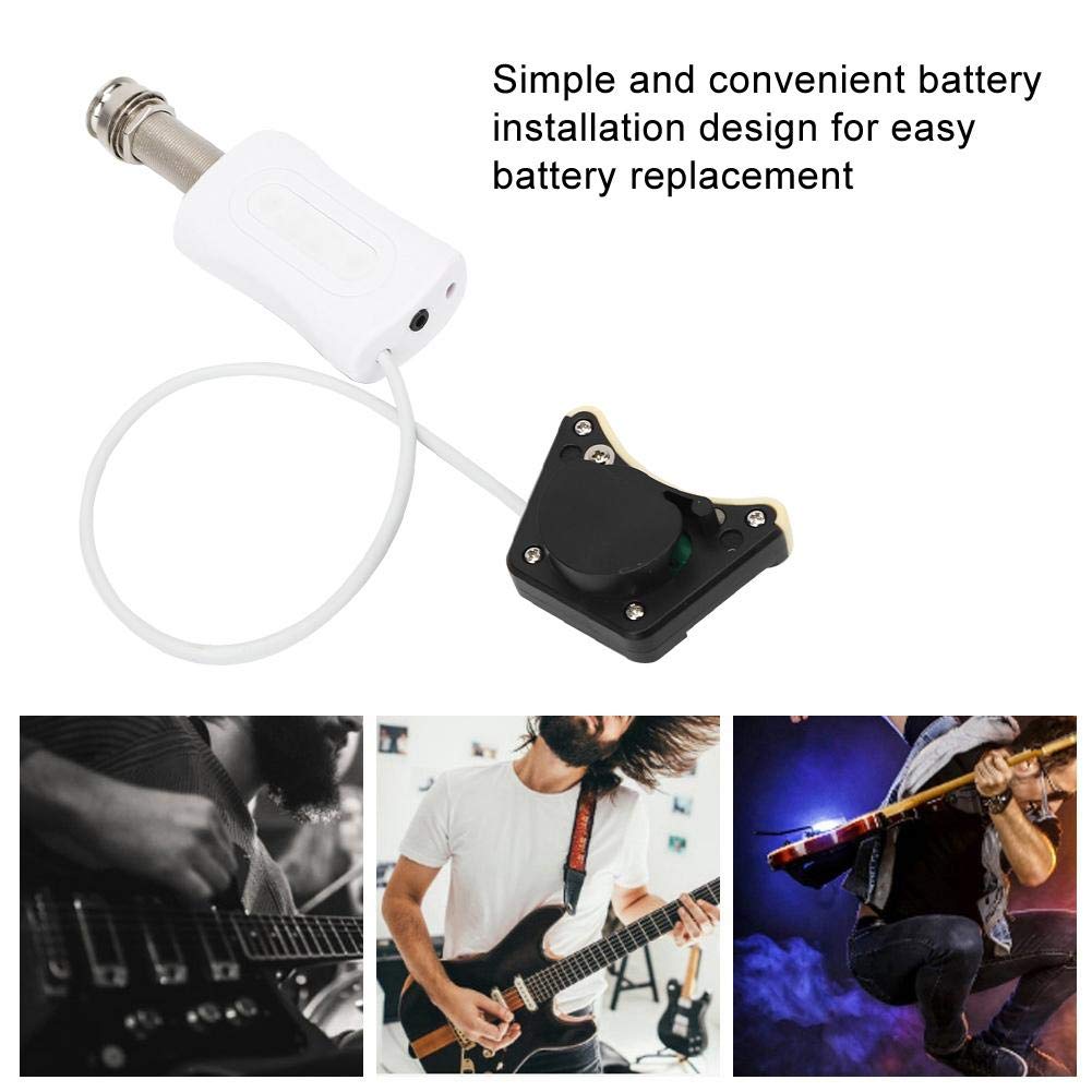 Hidden Ukulele Pickup for 2 Knobs for Main and Mic Volume Musical Instrument Accessory 4-String Ukuleles, Adjustment,