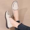 Sapatos Mocassins Leves Confortáveis para Mulher Sapatos de Caminhada Macios Antiderrapantes para Senhoras Estilo Novo Sapatos Rasos de Couro Genuíno Slip-On Sapatos Casuais