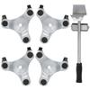 Furniture Transport Set Silver Lifter Moving Plate for Heavy Objects Bearing 400KG