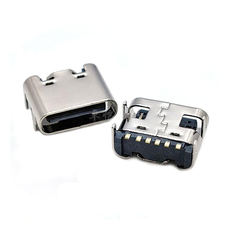 New 10/20Pcs 6 Pin Type-C Socket USB Connector Type C Female Charging Port Jack PCB Soldering SMD SMT DIY Repair Type C Adapter