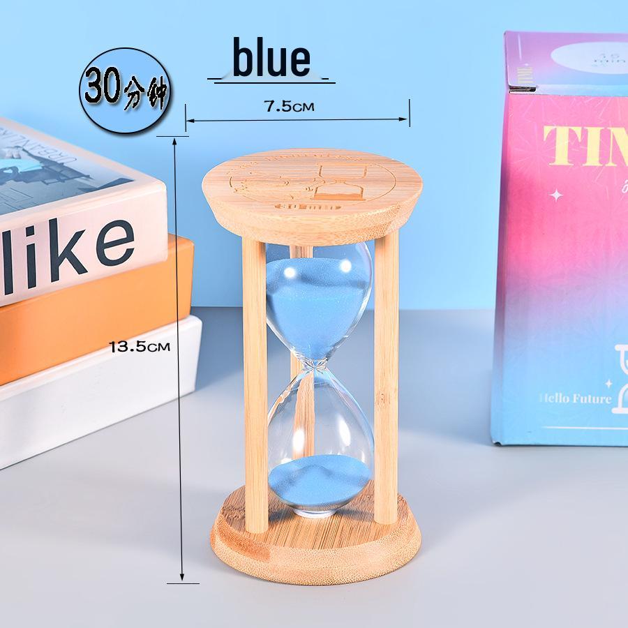 Clessidra Timer Resistente per Bambini: Ornamento rotondo in legno 1-30 Min