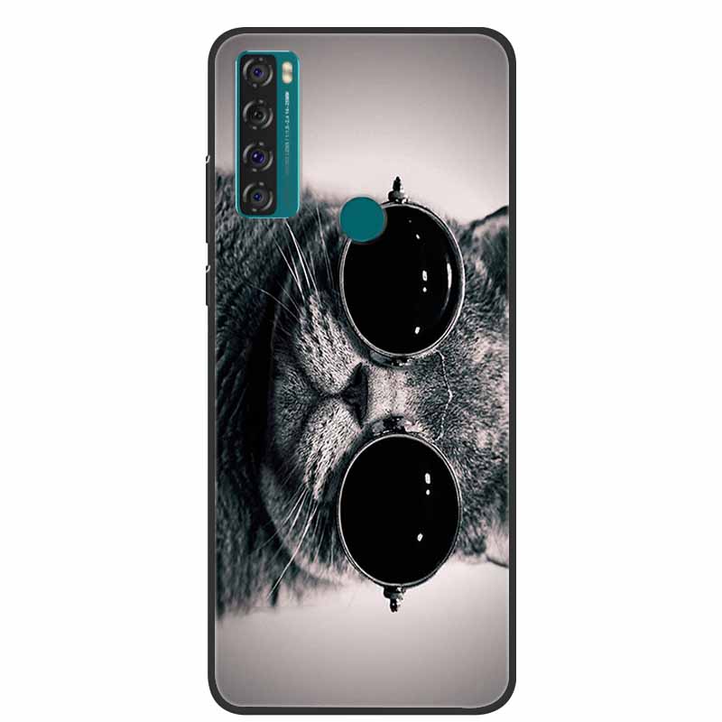 Case For TCL 20 SE Luxury Silicone TPU Soft Phone Cover For TCL 20 SE Case T671H 6.82" Funda Animal Capa Cute Shockproof Coque