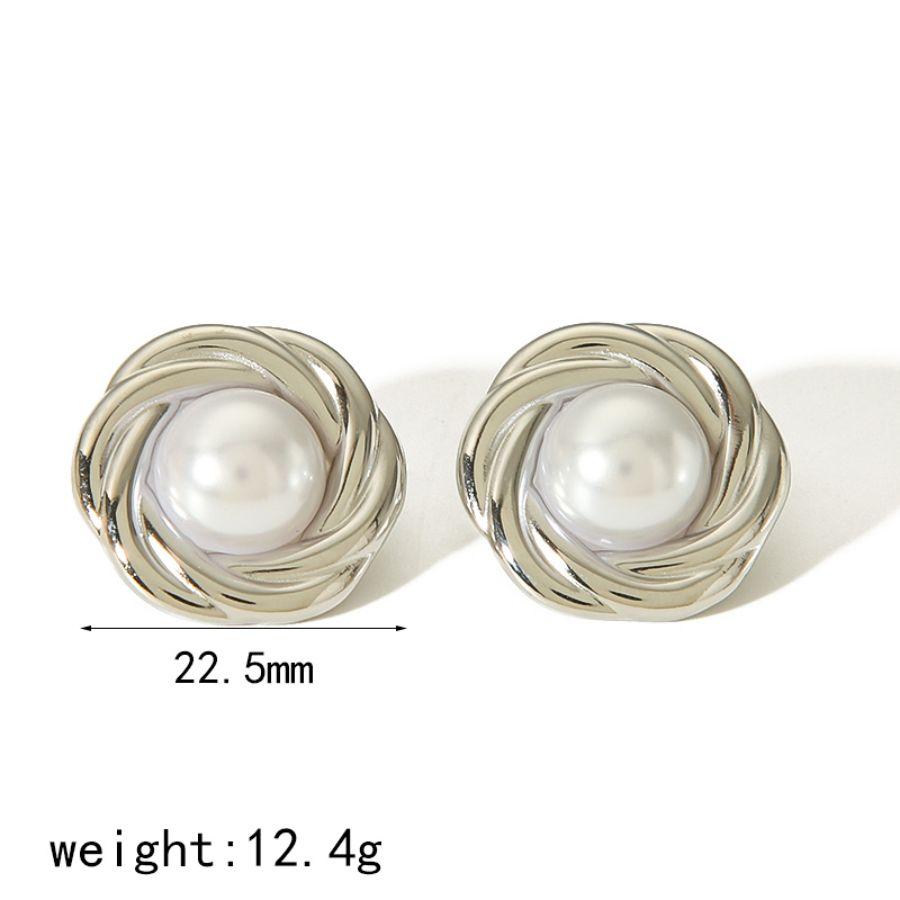 Nouveaux Produits Déclaration Pierre Naturelle Boucles d'Oreilles Œil de Tigre Imperméables Acier Inoxydable Plaqué Or Boucles d'Oreilles Clous Perle pour Femmes