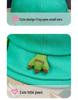 Japanese Style Cute Frog Fisherman Bucket Hat - Large Head Summer Sun Protection