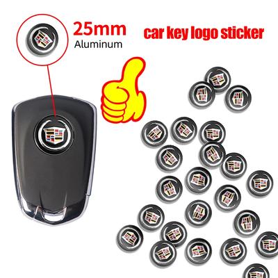 2/5/10Pcs 25mm Car Key Sticker Logo 3D Metal Emblem Car Accessories For Escalade CTS ATS SRX STS XT5 XT4 XT6 XTS CT4
