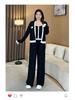 Spring Knit Korean Casual Patchwork Outerwear Camisole & Long Pants 3-Piece Plus Size Women's Set