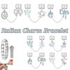 Dreamy Butterfly Moon Star Tulip Tassel Chain Italian Charm Links Fit 9MM Stainless Steel Bracelet Women DIY Making Jewelry