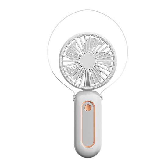 Handheld Fan with Folding Handle 6 Speed Strong Wind Hanging Neck Fan Portable Travel Outdoor Summer Small Personal Desk Fan
