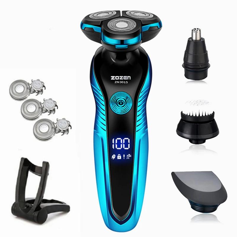 Washable and rechargeable electric shaver for men, haircut razor, beard trimmer, Dual use in dry and wet.