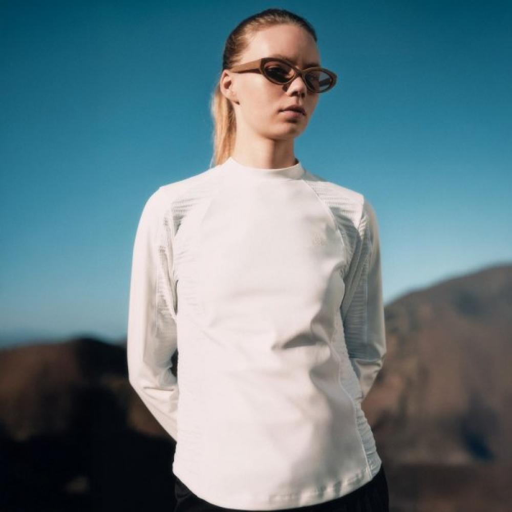 Kolon SporT Women S Mock Neck Crop T ShirT jkTbS25112ivo Ivory/95