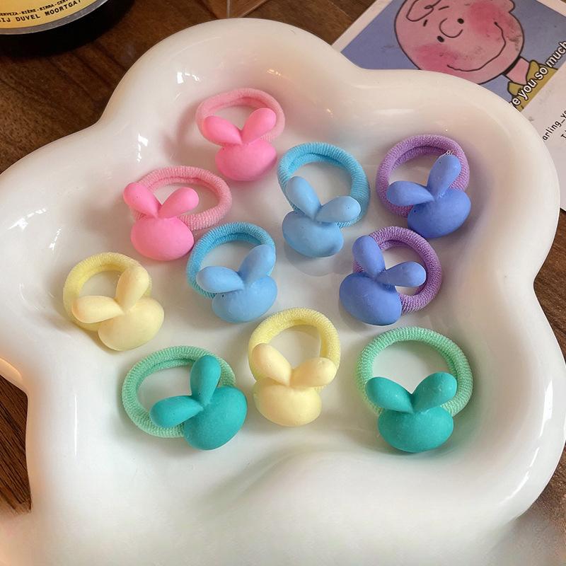 10pc mini faixa de cabelo do bebê kawaii dos desenhos animados floral animal elástico corda de cabelo para a criança menina pequena tumb faixa de cabelo adorável headwear