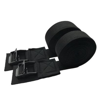 1 par de 9,8 pés preto carro rack de teto bagagem caiaque prancha de surfe carro tensão corda catraca gravata bagagem cinta auto ajuste barco fixo