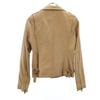 Ships Sheep Leather Leather Double Riders Jacket 36 Beige Brown Women Used