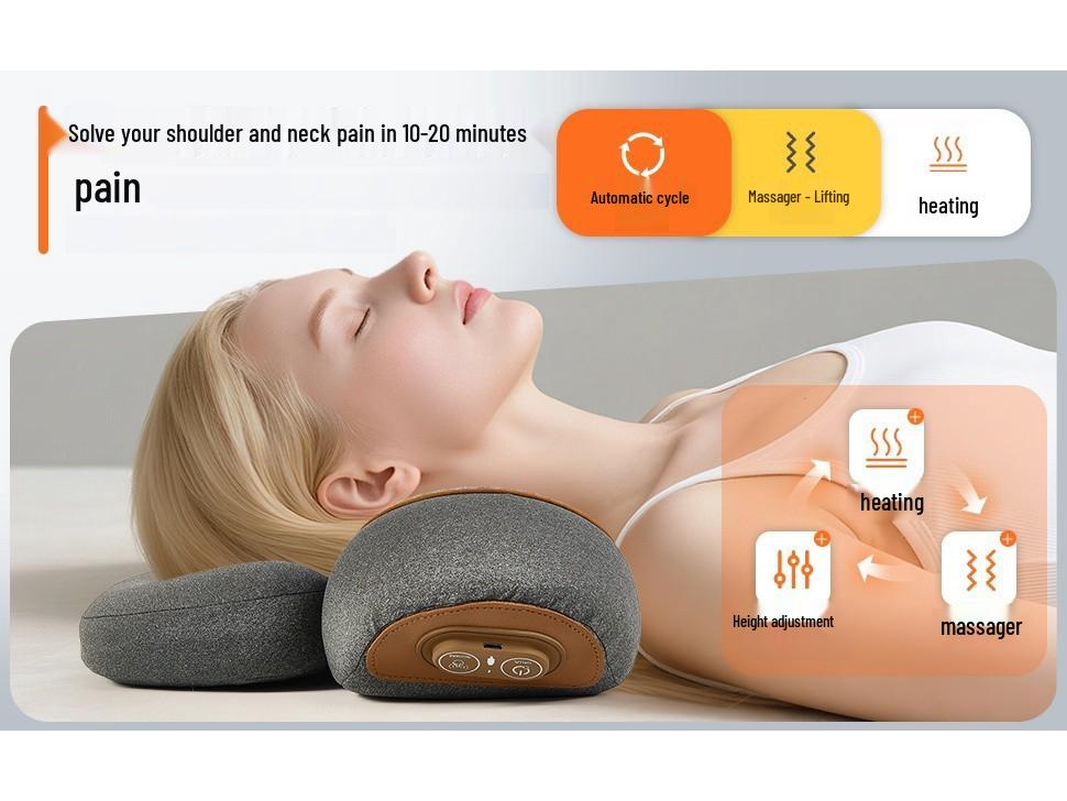 Ergonomic Cervical Spine Pillow with Heating & Massage for Neck Protection and Enhanced Sleep