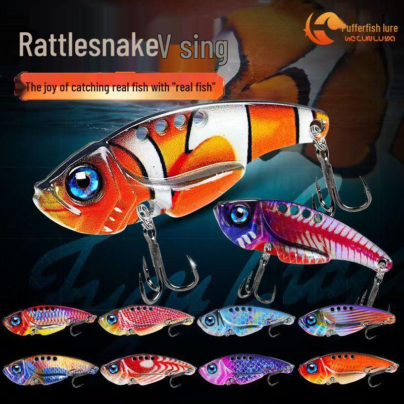 Iron Plate VIB Rattlesnake 3D Spinnerbait: Universal Long Cast Lure