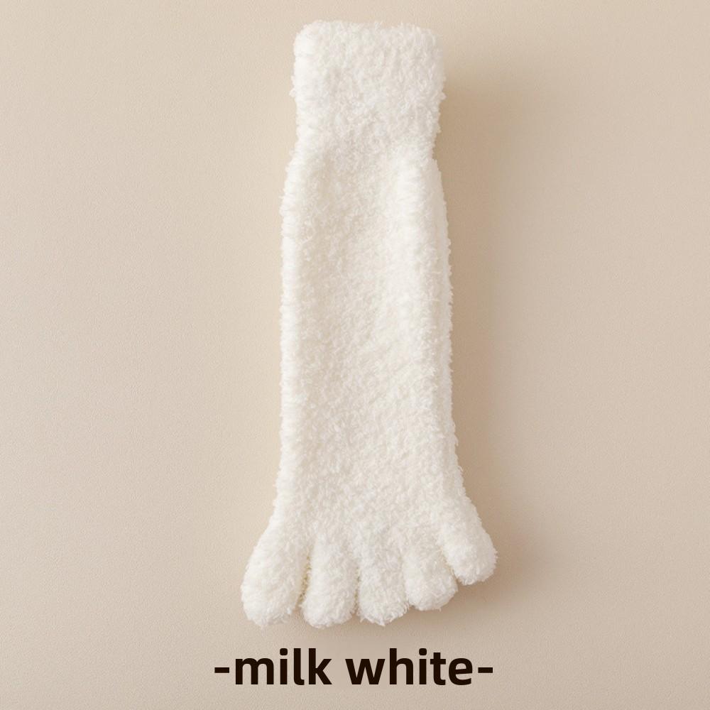 Winter Coral Fleece Five-Toe Socks – Thickened Warm Sleep and Floor Socks for Men and Women