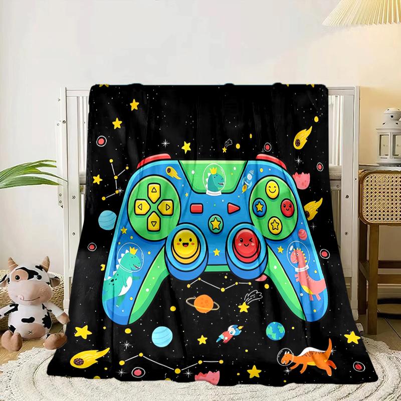 Colorful Gaming Adventure Blanket Flannel Blanket for Bed, Sofa, Camping, Hiking, Picnic Essentials, Gift for Family Fan Gifts