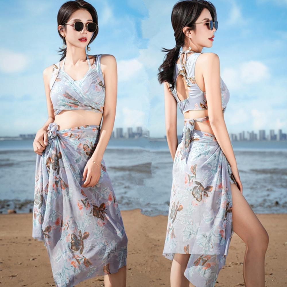 Holiday Seaside Hot Spring Swimsuit Split Bikini Three-piece European and American Swimwear