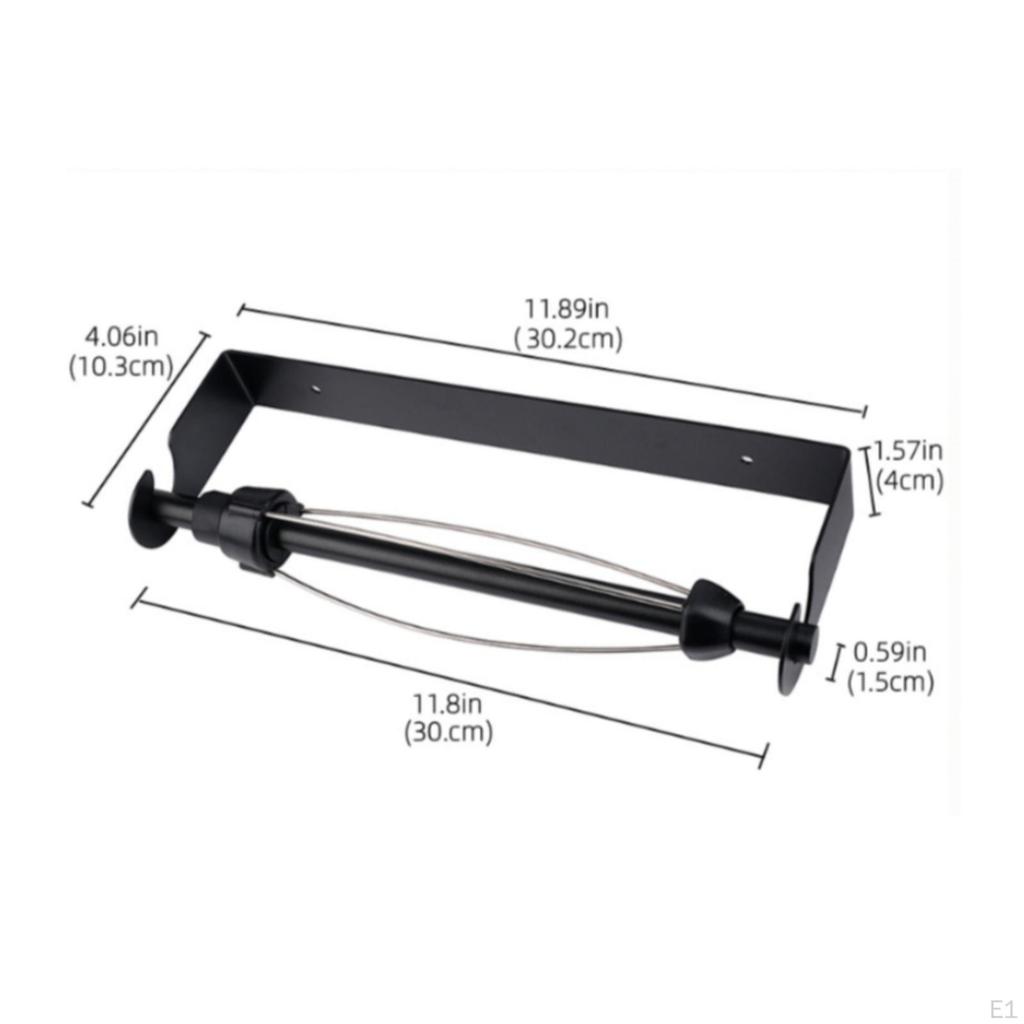 Wall Mount Paper Towel Holder Metal Horizontal Hardware for Homeowners, Renters,