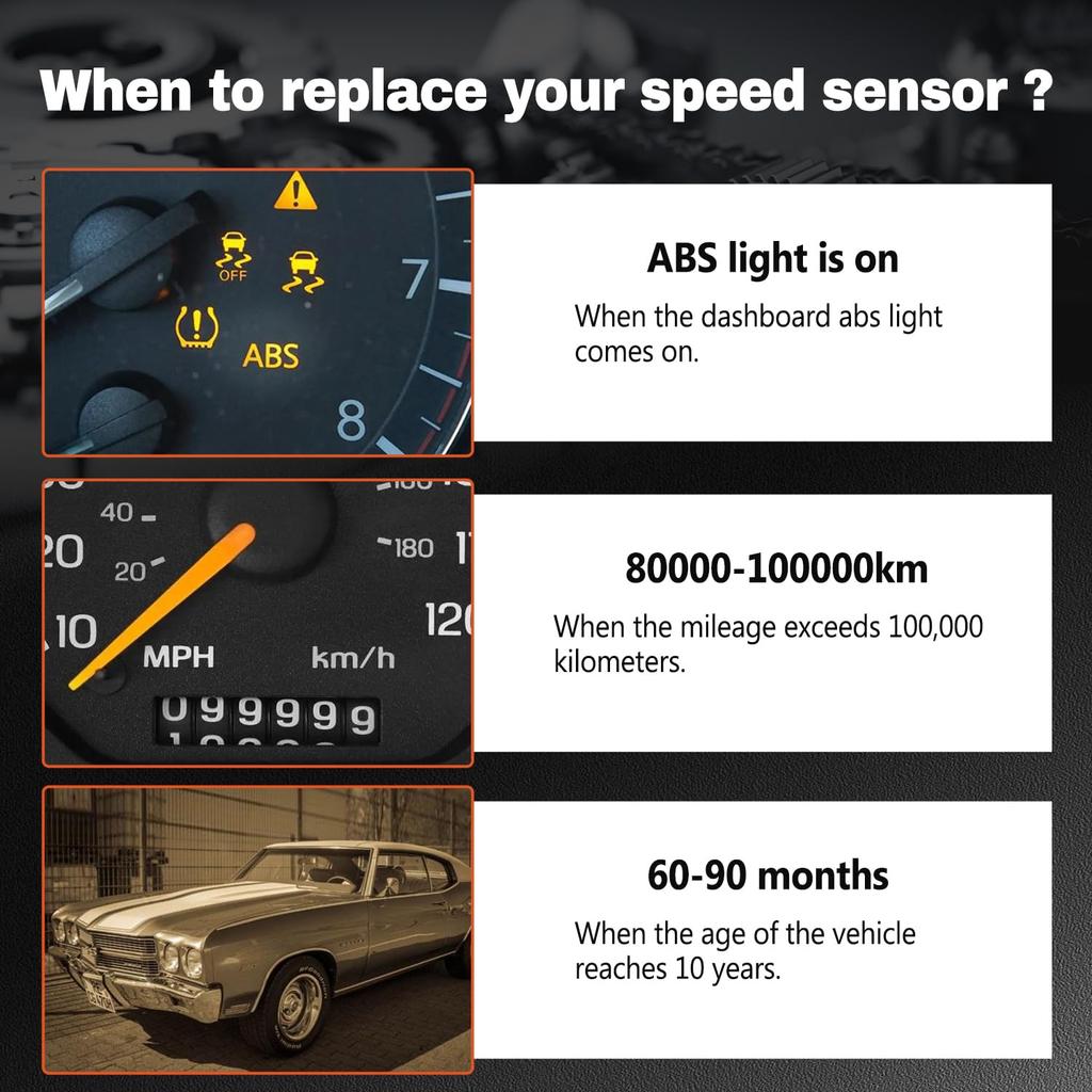 4PCS ABS Wheel Speed Sensor Front & Rear, Left & Right Compatible With 2007-2014 Chevy Silverado 1500/Avalanche/Suburban 1500/Tahoe, GMC Yukon/Yukon