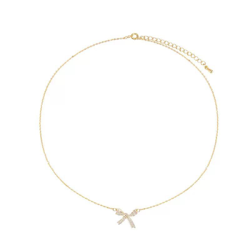 Korean Style Pearl & Butterfly Clavicle Choker Necklace for Women
