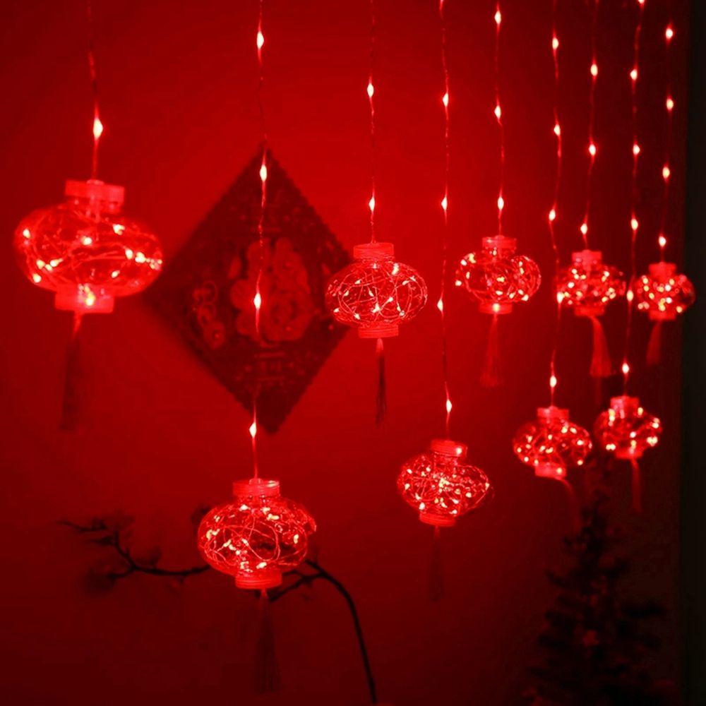 Festival Party Supplies New Year Night Lights String Light Red Lantern Lantern Lamp Lights Decor