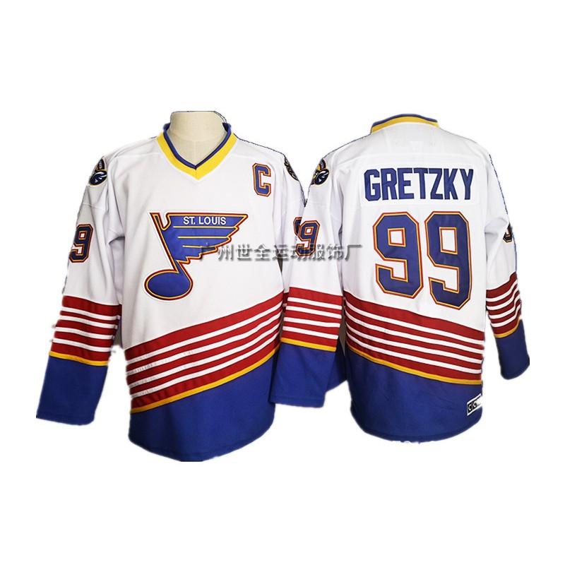 Mens Retro Ice Hockey Jersey Vancouver Canucks St. Louis Blues Los Angeles Kings Cotton Blend Team Fan Apparel