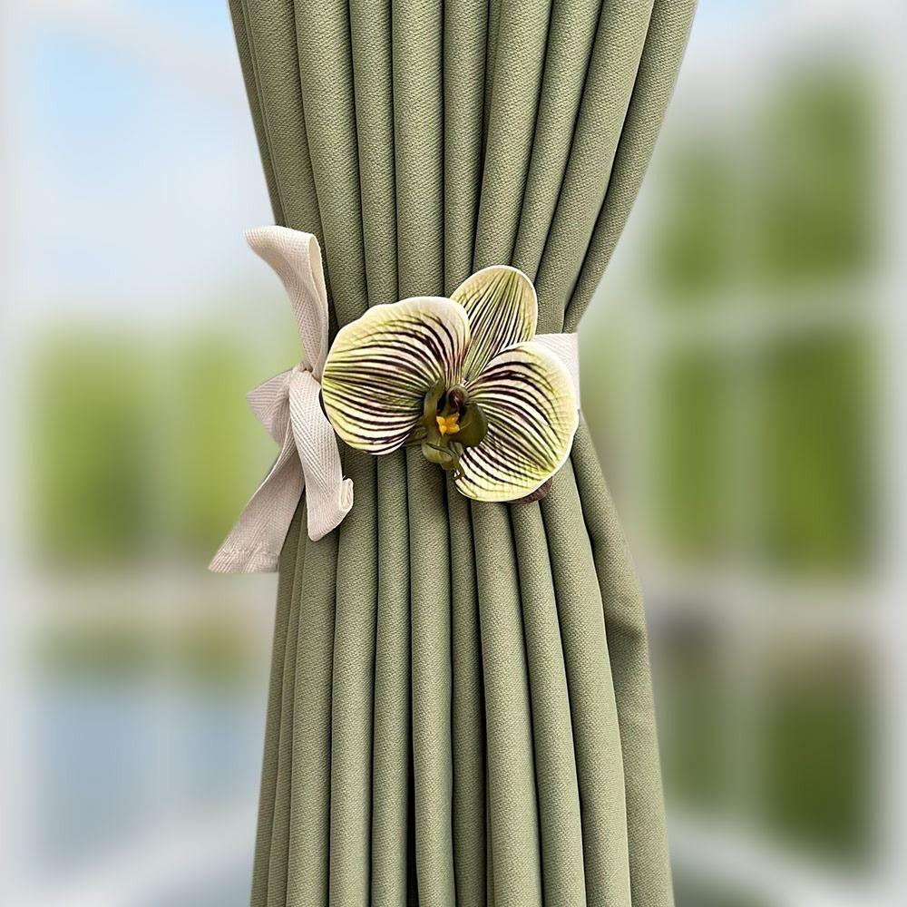 Flower Shape Curtain Buckles No Punching Curtain Strap Modern Curtain Hanging Rope  Home Decoration