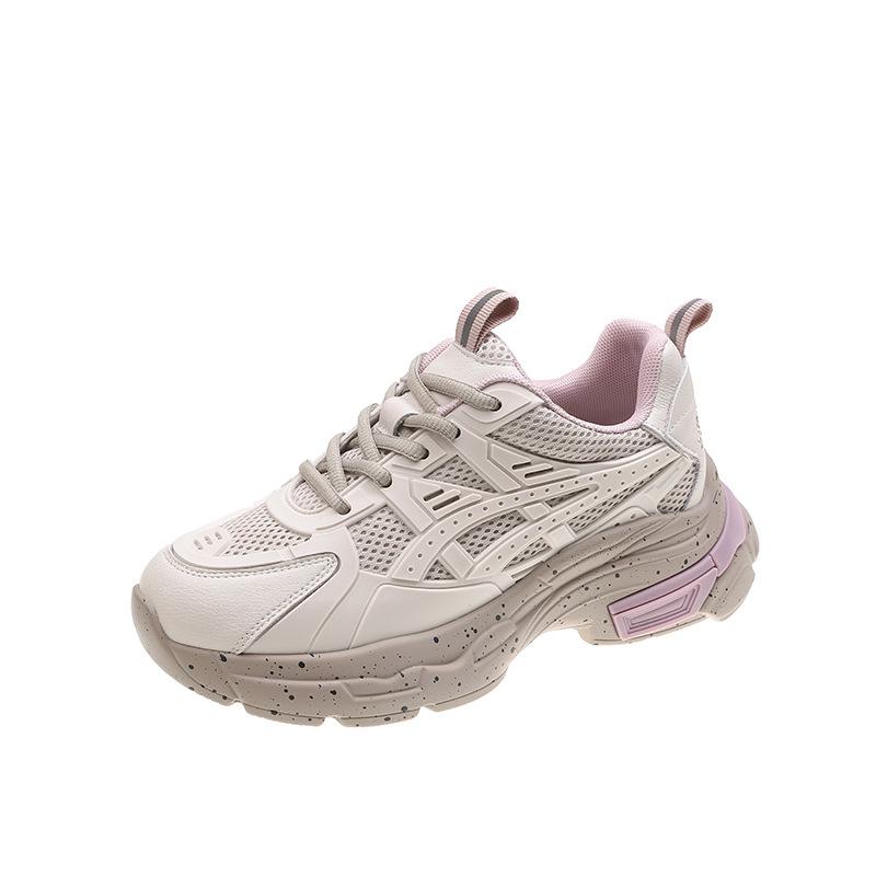 

Сетчатые дышащие белые туфли Muffin Little, женские, 2024, новые, всесезонные, удобные, спортивные и повседневные, папины туфли Tide 35 фиолетовый