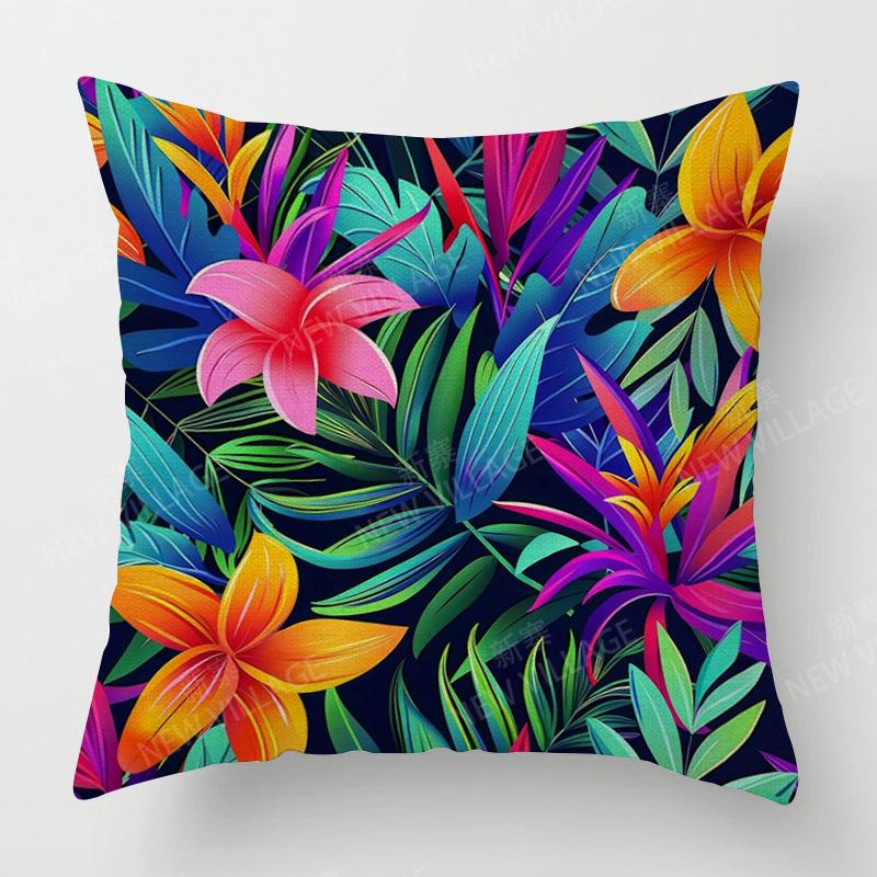 Tropical plant pattern cushion set bedroom cafe decor ins style living room sofa pillow set Throw pillowcase 40x40cm 45x45cm