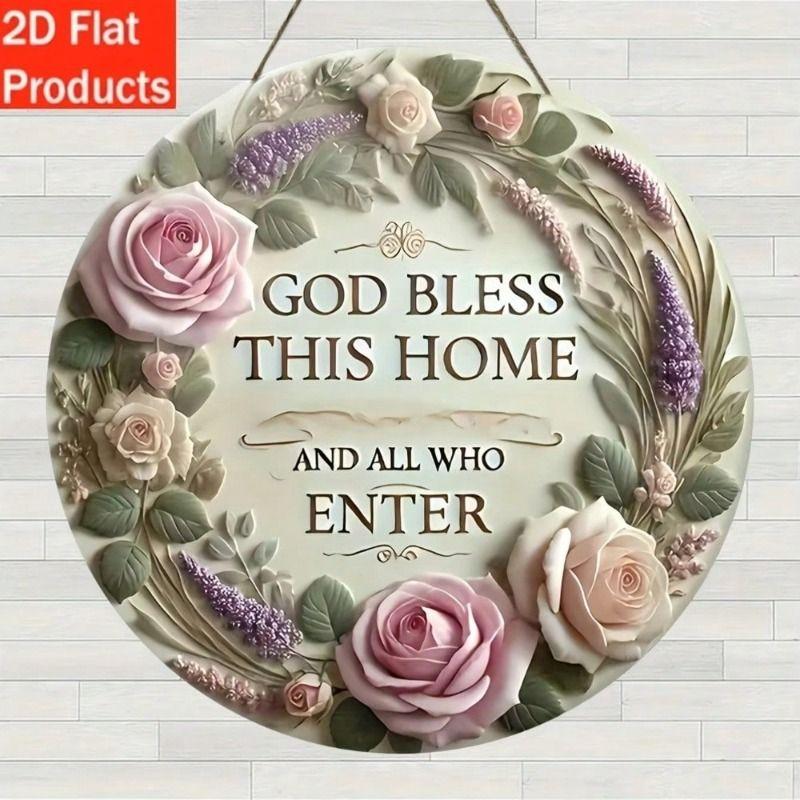 Decorative Metal Wall Art Sign 20x20 Cm Tin Painting