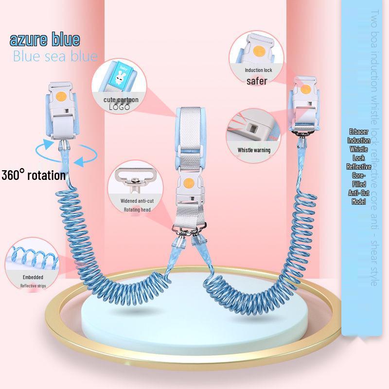 Child Safety Wristband: Anti-Lost Strap with Induction Lock & Traction Rope