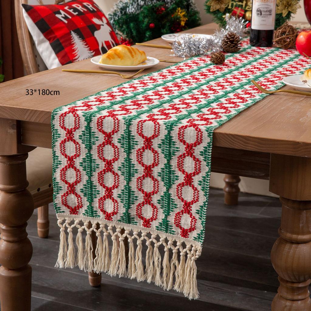New Christmas Table Mat Flag/Multiple Set Table Mats Living Room Table Decoration Table Mats Western Restaurant Table Cloth