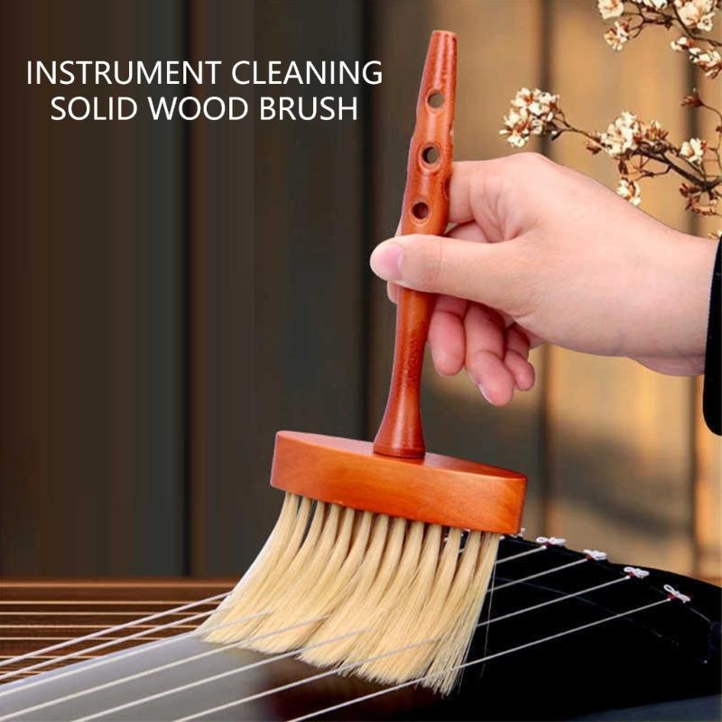 Geige Guzheng Saiten Reinigungsbürste Holzgriff Nylonborsten Reinigerbürste Saiteninstrument Abstaubbürste