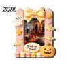 Wooden Frame Magnets Halloween Photo Refrigerator Magnet, Ghost Pumpkin Magnetic Picture Decorative Holder, for Holiday Party Kitchen